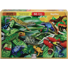 A4 "Reptiles" 50 Piece Wooden Puzzle  A4 "Reptiles" 50 Piece Wooden Puzzle